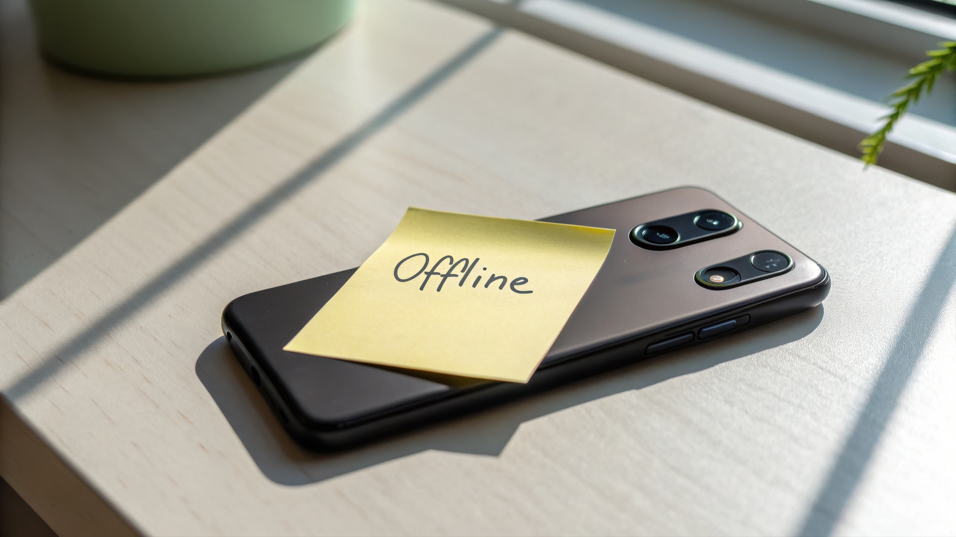 Smartphone mit Zettel offline auf dem Display | Elfbar Liquids